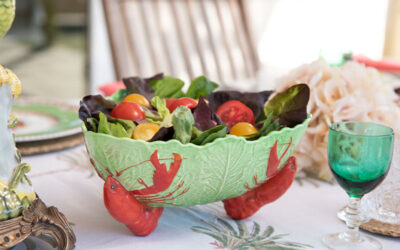 SOLD – Vintage Lobster & Lettuce Leaf Bowl