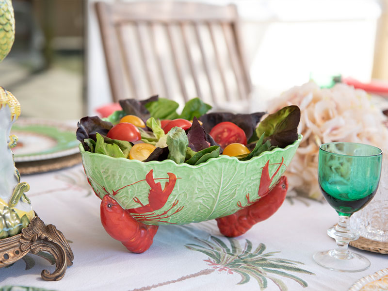 SOLD – Vintage Lobster & Lettuce Leaf Bowl