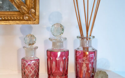 SOLD -Vintage Cranberry Perfume Bottles