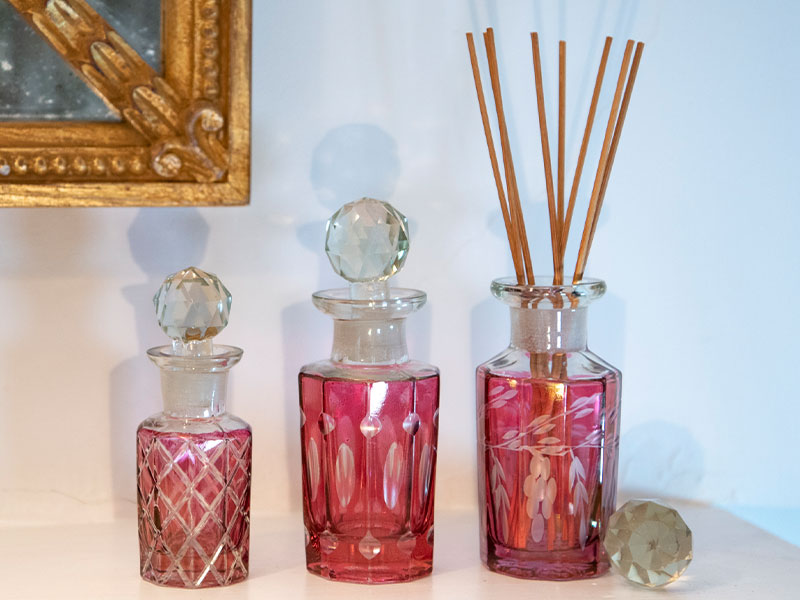 SOLD -Vintage Cranberry Perfume Bottles