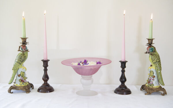 Frosted Pink Footed Bowl – £175