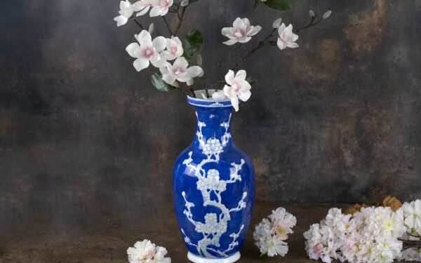 Blue and White Chinese Style Vase – £58