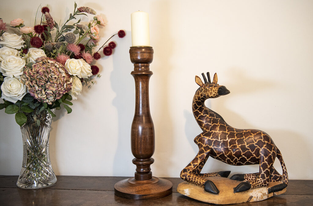 Large Wood Candlestick – £70