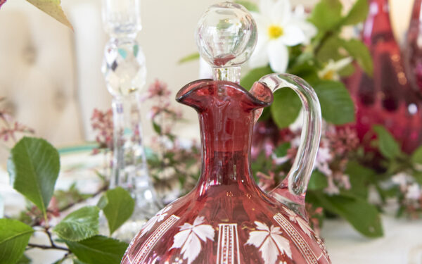 Cranberry Glass Decanter – £65