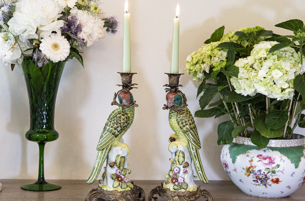 SOLD – Parrot Candlesticks