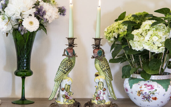 SOLD – Parrot Candlesticks