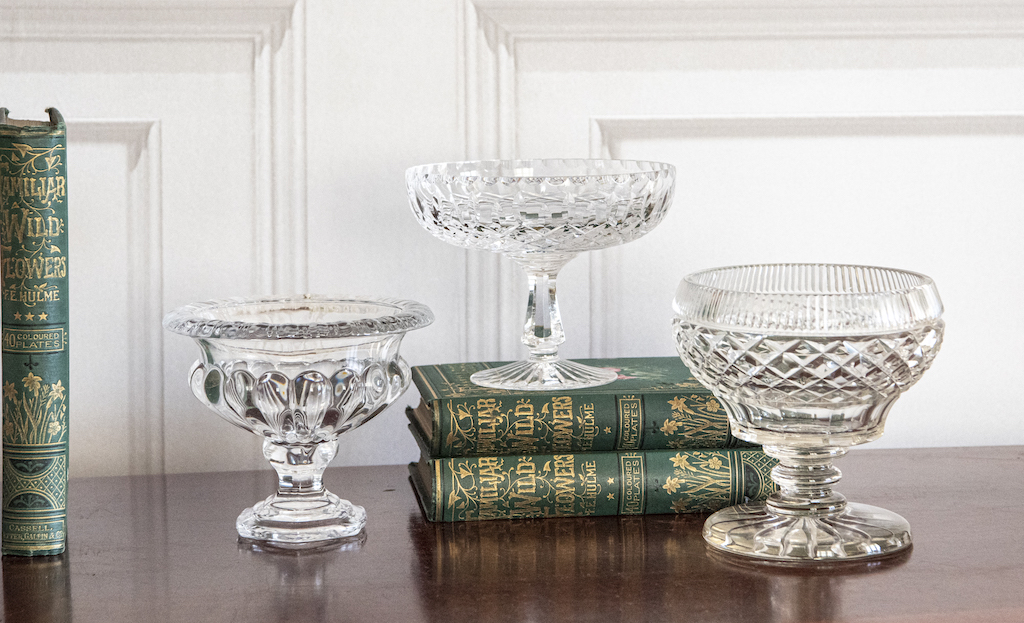 Glass Pedestal Bowls – £22 – £38