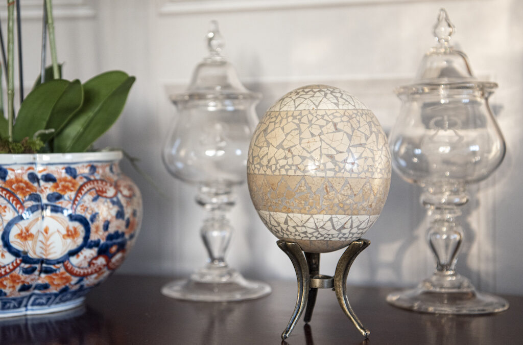 SOLD – Mosaic Ostrich Egg