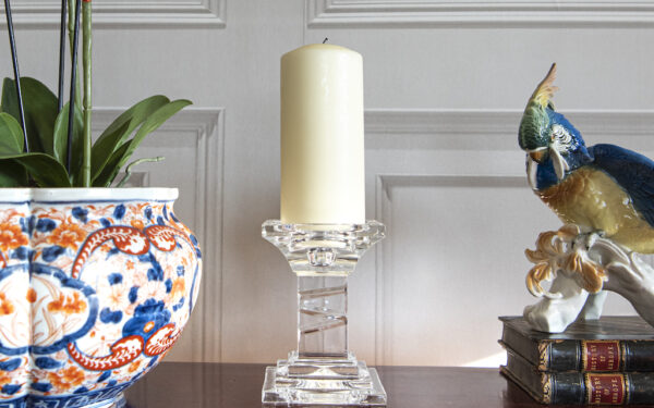 Glass Pillar Candlestick – £35