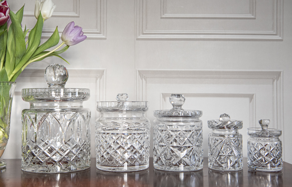 Cut Glass Pots & Biscuit Barrels – £15 – £50