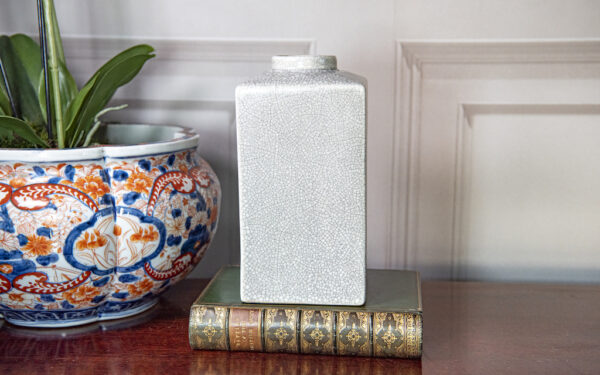 Grey Crackle Glaze Jar – £40