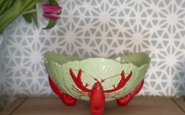 SOLD – Vintage Lobster & Lettuce Leaf Bowl