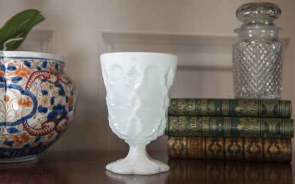 Milk Glass Urn Vase – £28