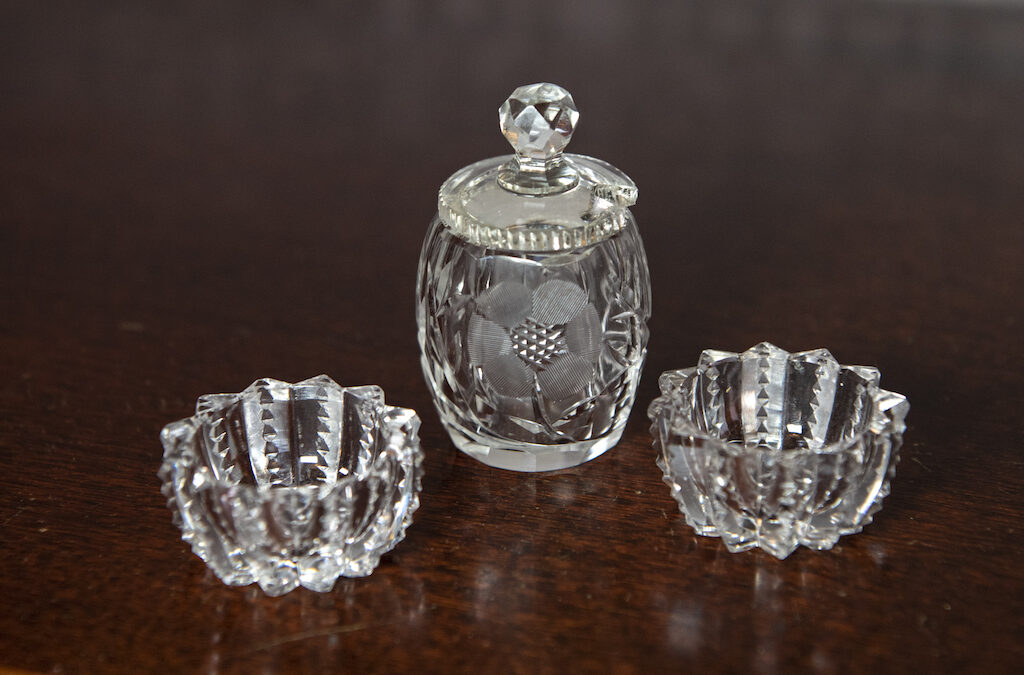 Glass Salt & Pepper Set – £18