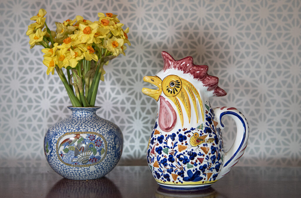 SOLD – Handpainted Italian Chicken Jug