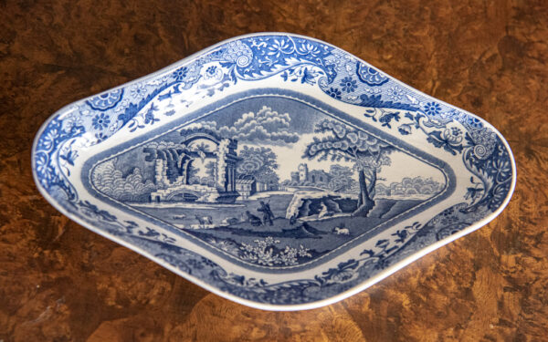 SOLD – Spode Blue and White Diamond Shaped Dish