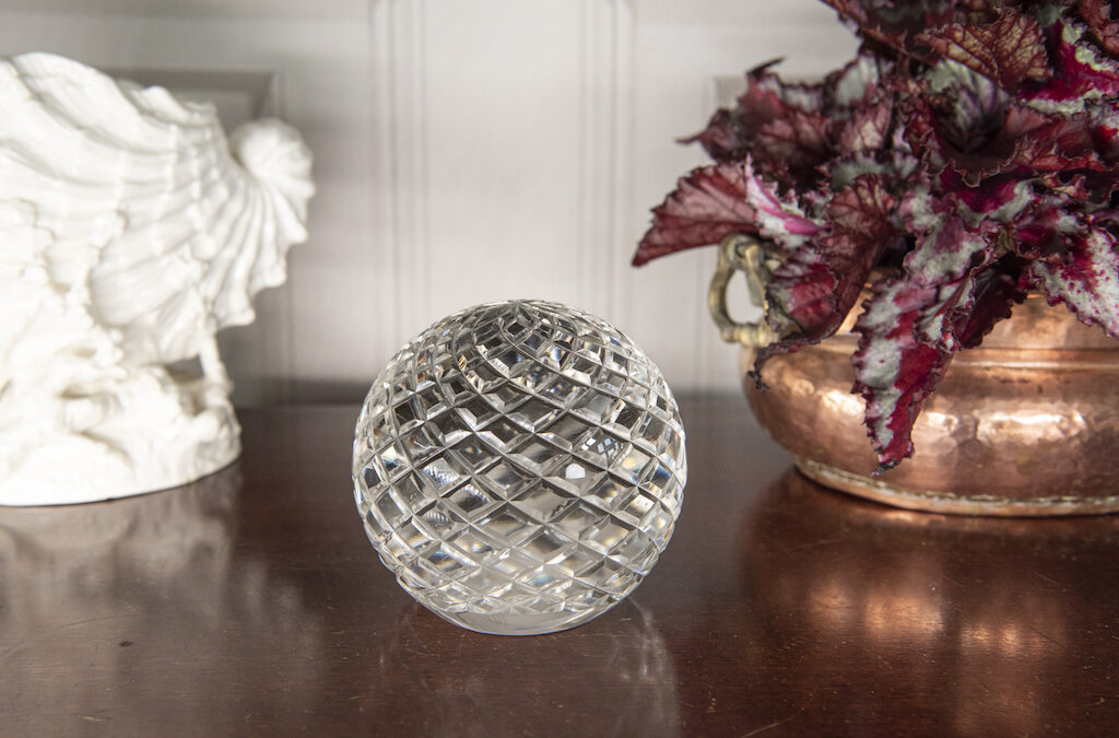 Heavy Cut Glass Ball – £55