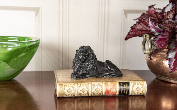 SOLD – Lion & Faux Book Paperweight