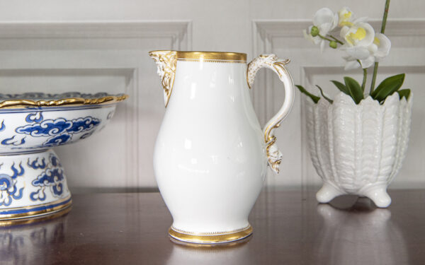 White Porcelain and Gilt Jug – £38