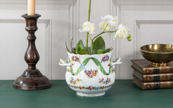 Dresden porcelain cachepot – £95