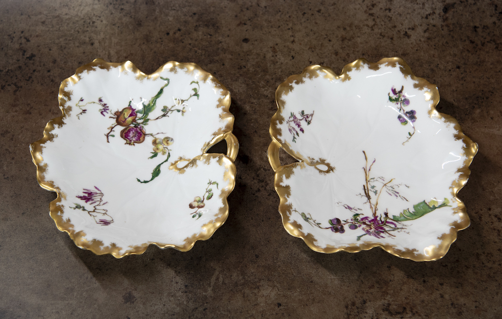 SOLD – Pair of Antique Handpainted Limoges Dishes