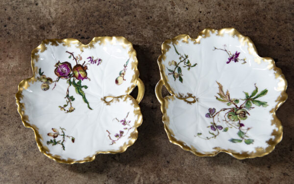 SOLD – Pair of Antique Handpainted Limoges Dishes