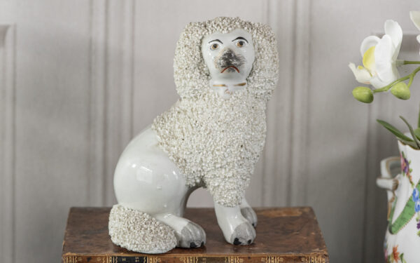 SOLD Staffordshire Poodle Ornament