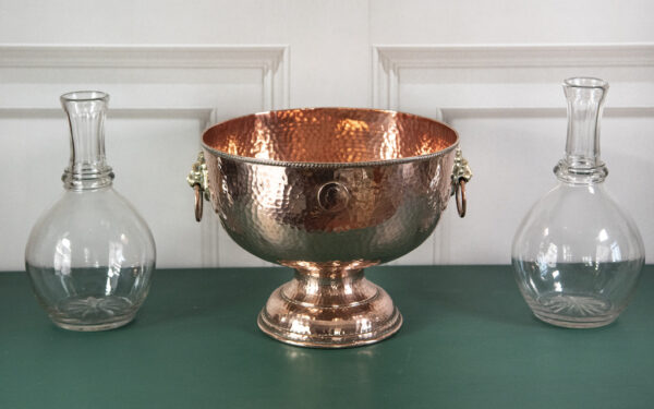 SOLD – Beaten Copper Footed Bowl