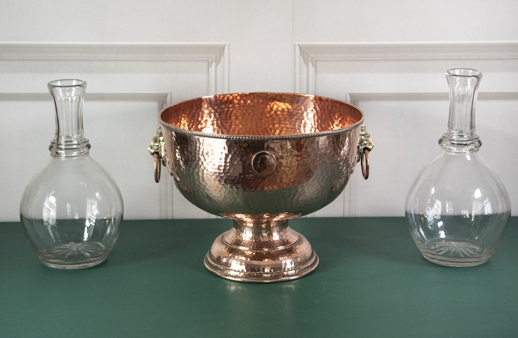 SOLD – Beaten Copper Footed Bowl