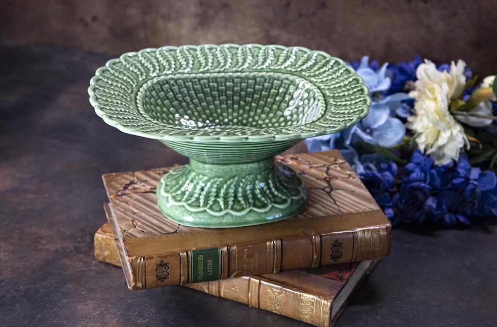 Green Lattice Footed Dish  – £55