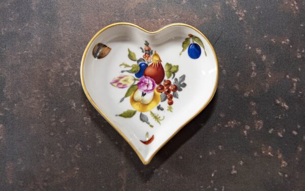 Herend Fruit and Flowers Heart Dish  – £40