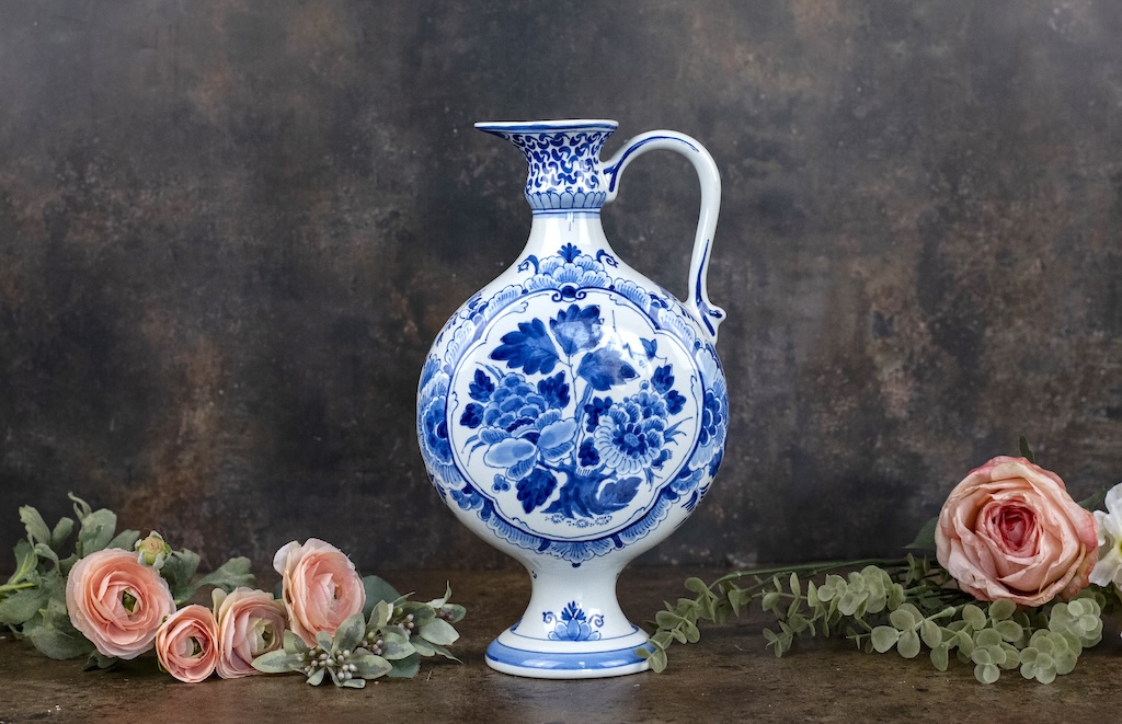 SOLD – Delft Tall Floral Jug