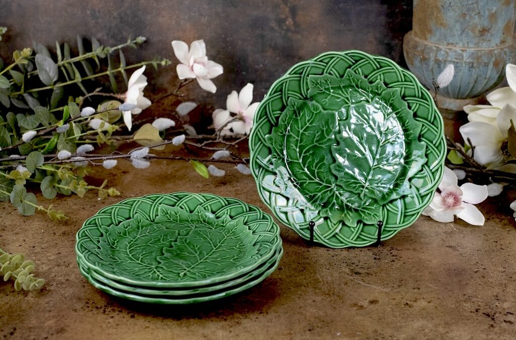 Set of Four Majolica Vine Plates – £85