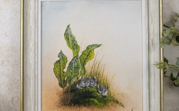 Original Oil Picture – Three Mice – £125