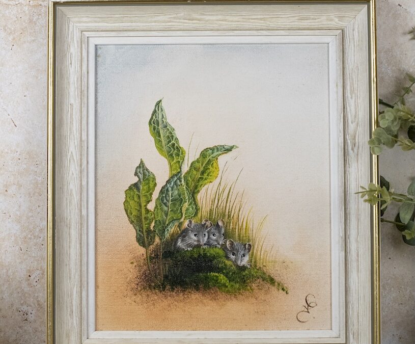 Original Oil Picture – Three Mice – £125