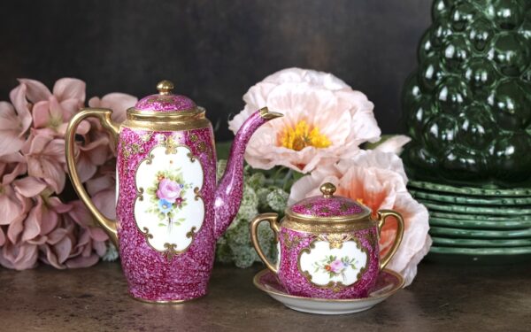 Noritake Coffee Pot & Sugar Bowl- £65