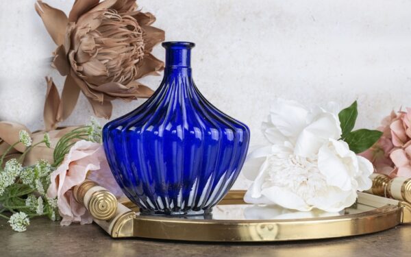 Vintage Empoli Cobalt Blue Glass Bottle – £40