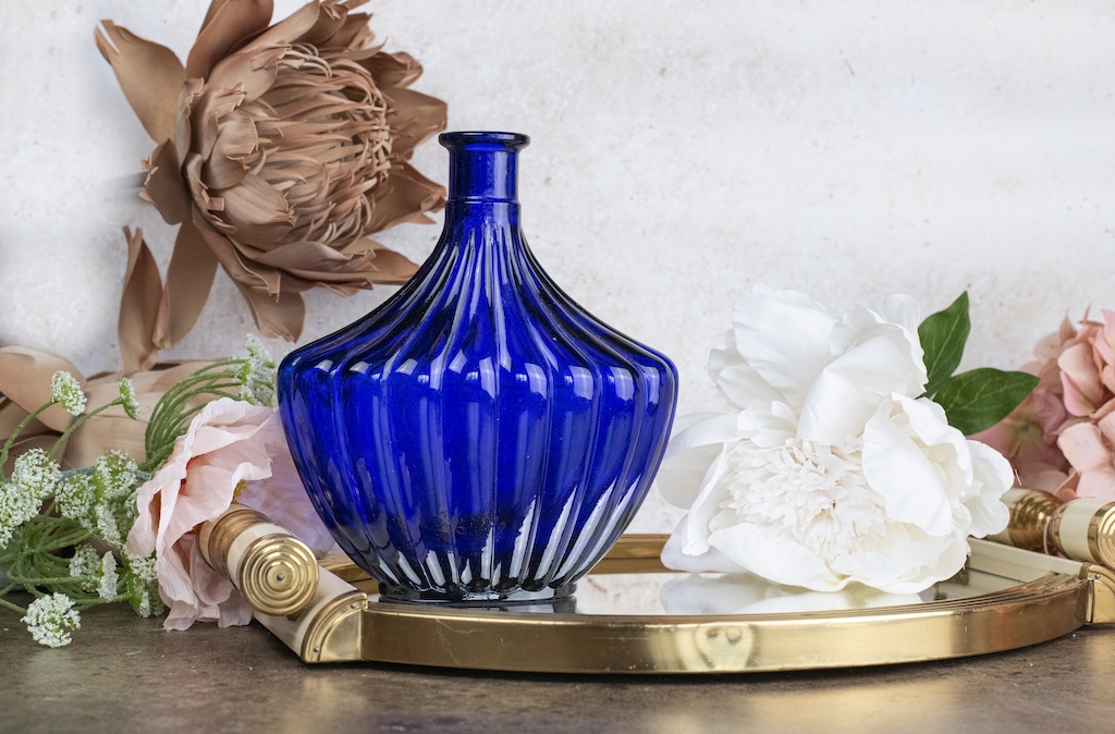 Vintage Empoli Cobalt Blue Glass Bottle – £40