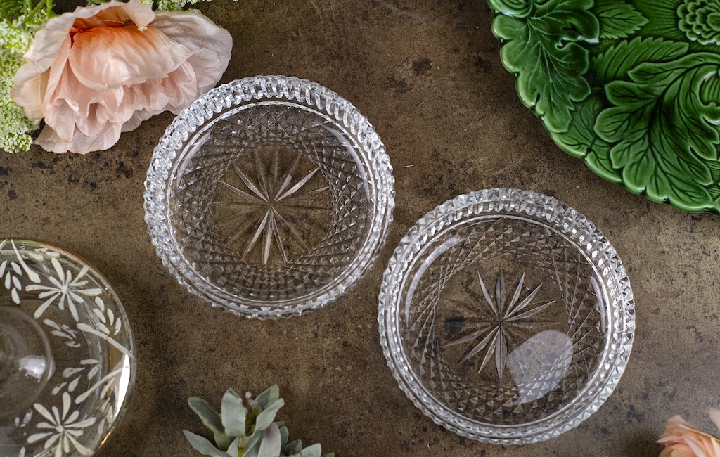 Cut Crystal Dishes – £62